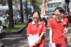 Thí sinh dự thi tốt nghiệp THPT năm 2023 tại TPHCM. Ảnh: Mạnh Tùng