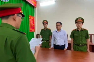 Ông Nguyễn Vũ Hải, Phó Cục trưởng Cục Đăng kiểm Việt Nam tại cơ quan công an. (Công an TPHCM)