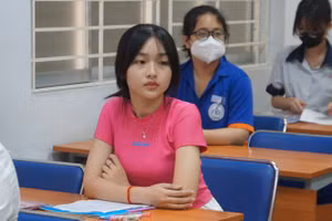 Thí sinh dự thi đánh giá năng lực đợt 1 năm 2024 do Đại học Quốc gia TPHCM tổ chức. Ảnh: Mạnh Tùng