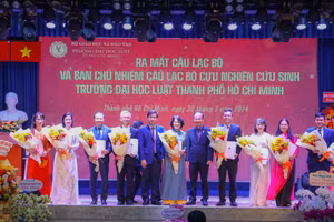 Lễ kỷ niệm 40 truyền thống của Trường Đại học Luật TPHCM. Ảnh: NTCC