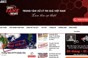 Giao diện trang nhận diện tin giả tingia.gov.vn - ảnh chụp màn hình. 