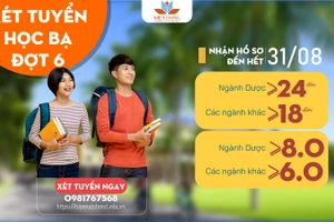 Trường ĐH Công nghệ Miền Đông nhận hồ sơ xét tuyển học bạ đợt 6 đến ngày 31/8: từ 18- 24 điểm