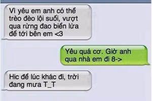 Muôn kiểu nhắn tin "troll" người yêu khiến ai cũng cười rớt hàm