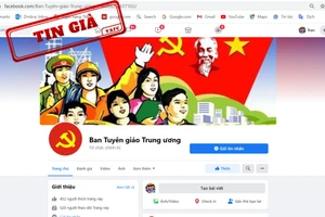 Xuất hiện fanpage giả mạo trang của Ban Tuyên giáo Trung ương