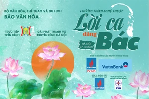 Poster Chương trình nghệ thuật "Lời ca dâng Bác" truyền hình trực tiếp tối 7/10/2021