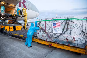 Tiếp nhận vắc xin Moderna do Hoa Kỳ hỗ trợ thông qua Cơ chế COVAX. (Ảnh: UNICEF).