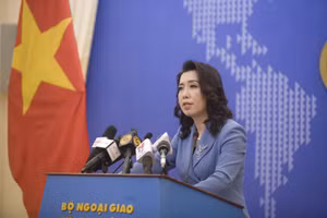 
Người phát ngôn Bộ Ngoại giao Lê Thị Thu Hằng. (Ảnh: Bảo Chi)