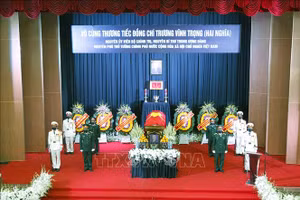 Quang cảnh Lễ truy điệu đồng chí Trương Vĩnh Trọng. Ảnh: Thanh Vũ/TTXVN