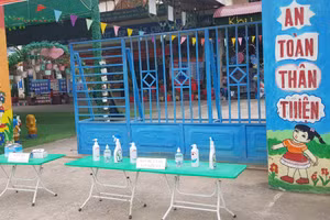 Nhà trường tổ chức Hội thi nhưng công tác phòng, chống dịch Covid-19 luôn được đặt lên hàng đầu