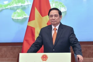 Thủ tướng Phạm Minh Chính nhấn mạnh, Việt Nam sẵn sàng cùng các nước xây dựng khung pháp lý phù hợp, giúp kinh tế số phát triển mạnh mẽ, đóng góp và hài hòa với lợi ích chung của toàn xã hội. - Ảnh: VGP/Nhật Bắc