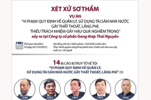 Infographic: Xét xử sơ thẩm vụ án xảy ra tại Công ty cổ phần Gang thép Thái Nguyên