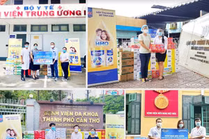 Vinamilk tiếp tục tiếp sức tuyến đầu chống dịch tại 50 bệnh viện trên cả nước