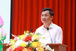 Phó Chủ tịch UBND TP Hà Minh Hải phát biểu tại lễ ra quân.