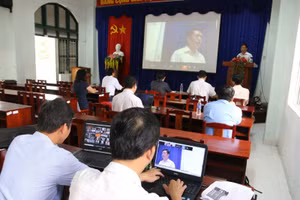 Chia sẻ kinh nghiệm tổ chức dạy học trực tuyến của Trường THPT Nguyễn Đình Chiểu (Tiền Giang).	Ảnh: TG