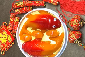 Cách tạo hình cá chép trong mâm cỗ cúng ông Táo cho các nàng dâu đảm
