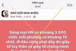 Xử phạt 12,5 triệu đồng cá nhân thông tin sai sự thật về phòng dịch 