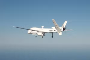 Hình ảnh nguyên mẫu UAV tầm trung (MUAV) do Korean Air sản xuấtdo Cơ quan Quản lý Chương trình Mua sắm Quốc phòng cung cấp ngày 25/11/2024. (Ảnh: Yonhap)