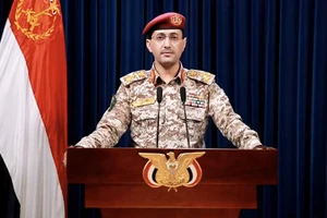 Người phát ngôn Yahya Saria của lực lượng Houthi.