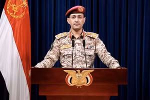 Người phát ngôn Yahya Saria của lực lượng Houthi.