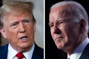 Tổng thống Joe Biden (phải) và cựu Tổng thống Mỹ Donald Trump.