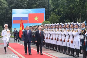 Hình ảnh lễ đón Tổng thống Liên bang Nga thăm cấp Nhà nước tới Việt Nam