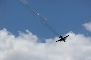Máy bay Sukhoi Su-25 của Không quân Ukraine. (Ảnh: Scott Olson / Getty Images)