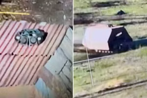 Xe tăng rùa với thiết bị gây nhiễu đặc biệt.