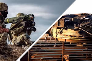 Binh sĩ Ukraine sử dụng tên lửa do Mỹ cung cấp. 