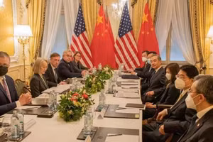 Cố vấn an ninh quốc gia Mỹ Jake Sullivan đã có cuộc gặp Chủ nhiệm Văn phòng Ủy ban Công tác Đối ngoại Trung ương Đảng Trung Quốc Vương Nghị. Ảnh: Sputnik/Bộ Ngoại giao Trung Quốc.