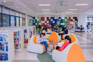 Góc thư viện của Trường ĐH Kinh tế quốc dân. Ảnh: Internet