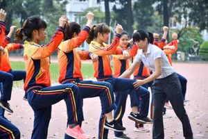 Sinh viên Trường ĐH Thể dục thể thao Bắc Ninh trong giờ học