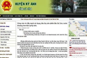 Công văn của ông Bổng trước đó đăng trên trang Kyanh.gov.vn