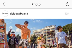 Phương Trinh xuất hiện trên instagram của Dolce&Gabbana