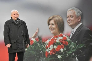 Jaroslaw Kaczynski phát biểu trong lễ tưởng niệm cố Tổng thống Ba Lan Lech Kaczynski cùng phu nhân thiệt mạng trong vụ thảm họa hàng không Tu-154M tại Nga năm 2010. 