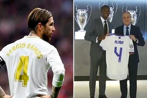 Tân binh Alaba đã nhận chiếc áo số 4 mà Ramos để lại sau khi chia tay Real Madrid.