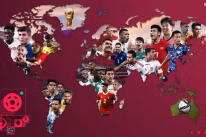 Tiến Linh xuất hiện ở góc ngoài cùng bên phải trong tấm poster của FIFA.