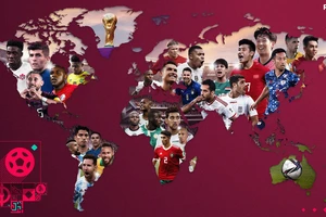 Tiến Linh xuất hiện ở góc ngoài cùng bên phải trong tấm poster của FIFA.