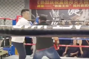 Video: “Chết cười” màn so tài của 2 võ sư “đại cao thủ” Trung Quốc