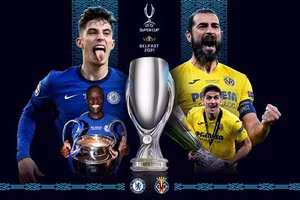 Siêu cúp châu Âu diễn ra lúc 2h ngày 12/8 (giờ Hà Nội).