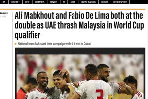 Truyền thông UAE "kiêu hãnh" sau trận đội nhà thắng đậm Malaysia.