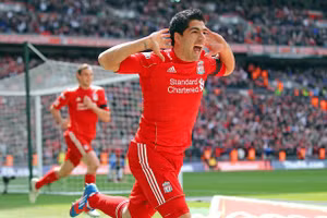 Suarez thời bùng nổ trong màu áo Liverpool.