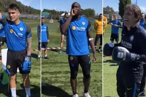 Lukaku làm trọng tài để cho thầy Conte so găng với Martinez.