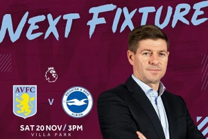 Gerrard sẽ ra mắt Aston Villa khi tiếp Brighton ngày 20/11 ở Ngoại hạng Anh.