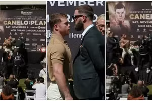 Video: Võ sĩ quyền Anh “choảng” nhau ngay buổi họp báo