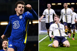 Mason Mount đưa Chelsea vươn lên dẫn trước nhưng Branthwaite gỡ hoà cho Everton.