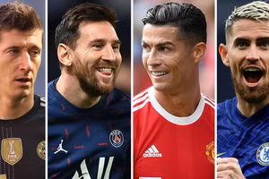 Messi và Ronaldo đều có tên trong danh sách 30 ứng viên Quả bóng Vàng năm 2021.