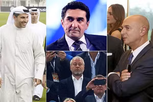 Các chủ sở hữu Al Mubarak (Man City), Al-Rumayyan (Newcastle), Abramovich (Chelsea) và Levy (Tottenham).