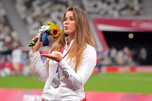 Andrejczyk giành Huy chương Bạc tại Olympic Tokyo 2020.