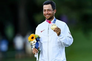 Tay golf Xander Schauffele đem về huy chương vàng cá nhân nam cho Mỹ Tại Olympic Tokyo 2020 ngày 1/8.