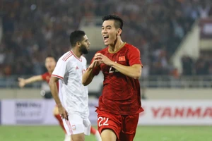 Tiến Linh và các đồng đội đả bại UAE 1-0 ở lượt đi trên sân Mỹ Đình.